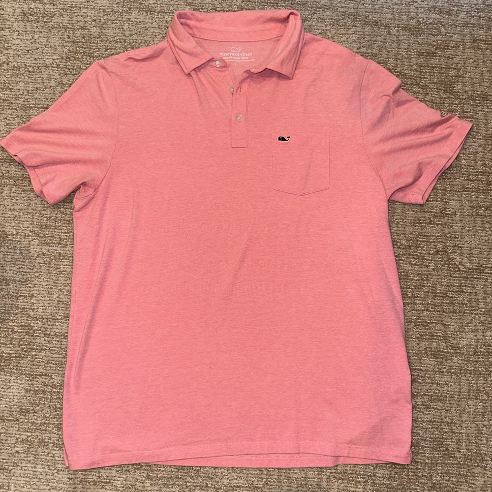 Vineyard Vines Men's Edgartown Polo in Soft Pink